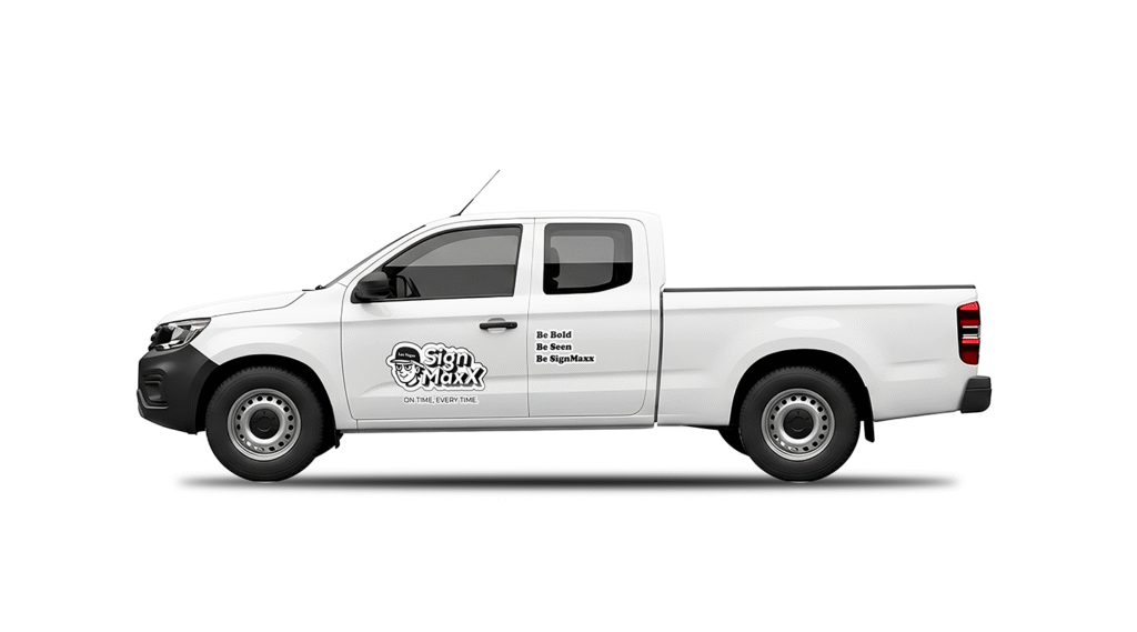 white pickup decal