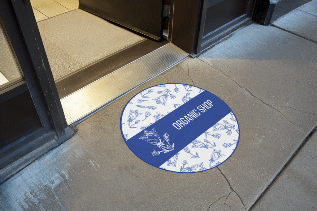 floor decal organic shop